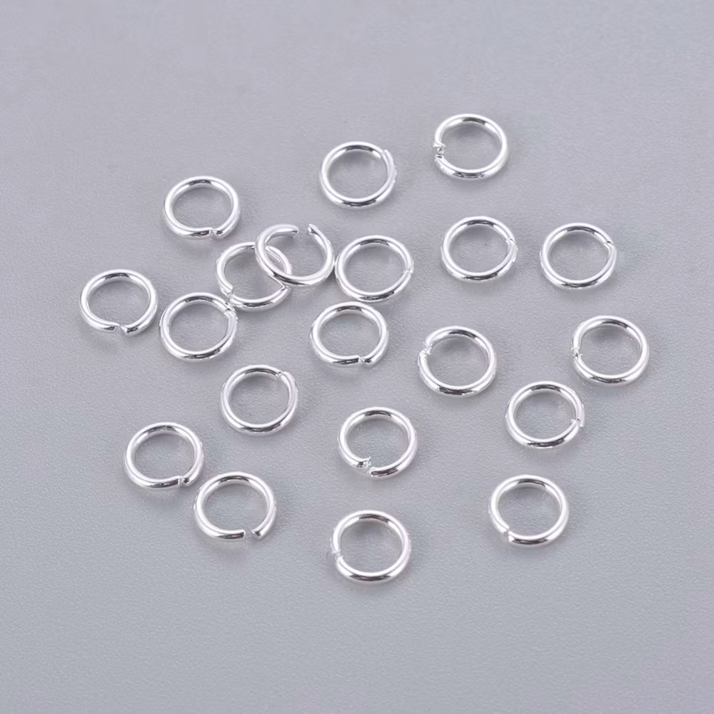 3891 Bindring 304 rostfritt stål 5x0,8mm silverpläterad 100stk