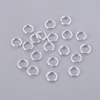 3891 Bindring 304 rostfritt stål 5x0,8mm silverpläterad 100stk