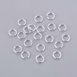 3891 Bindring 304 rostfritt stål 5x0,8mm silverpläterad 100stk