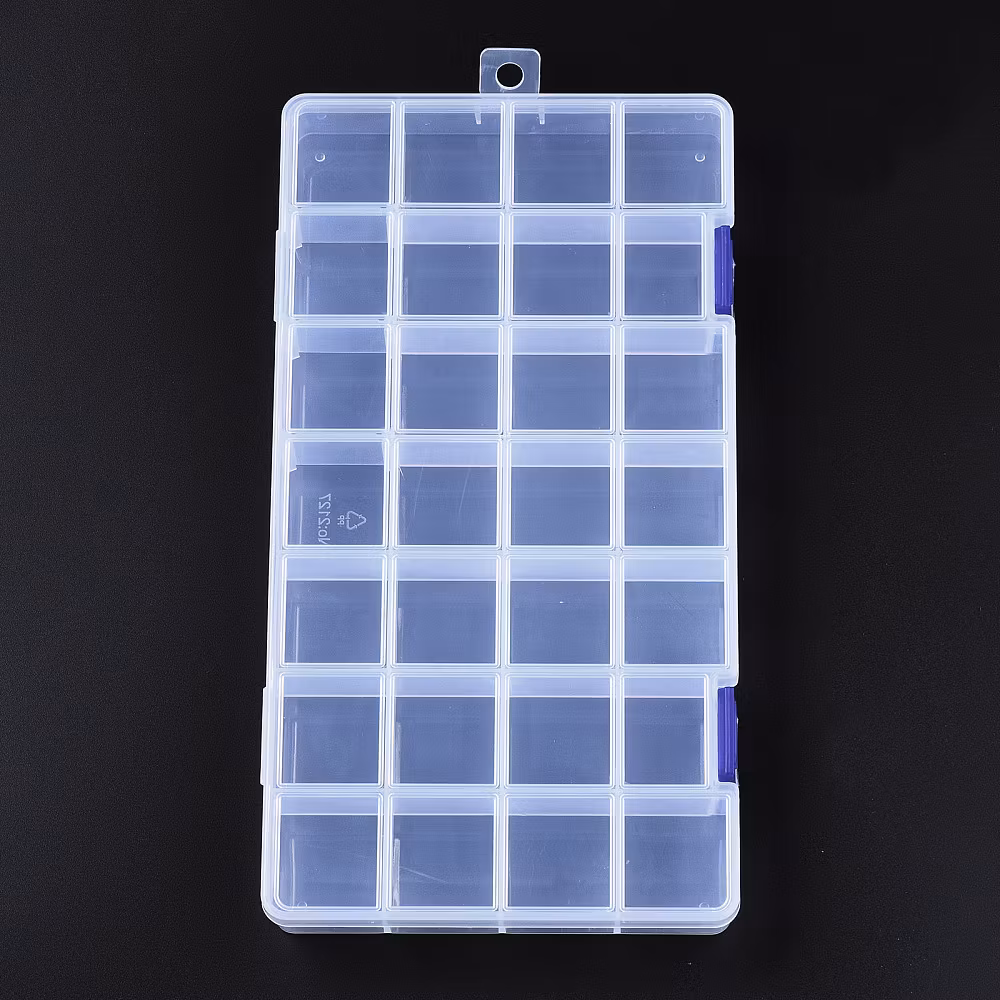 3923 förvaringslåda 28 fasta fack i polypropylen plast