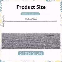 3926 Piprensare silverglitter 50 stk