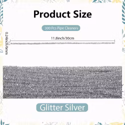 3926 Piprensare silverglitter 50 stk