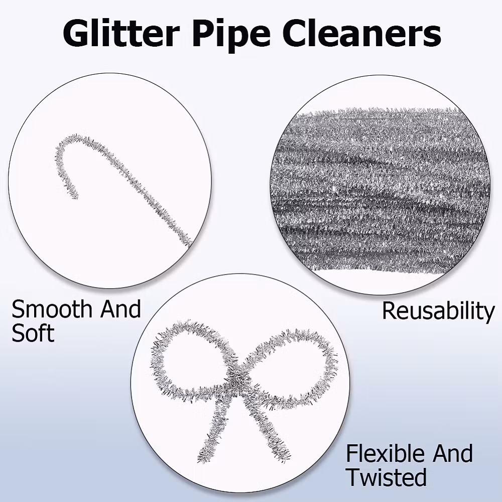 3926 Piprensare silverglitter 50 stk