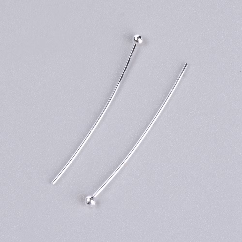 3941 Bollpinnar silver 30mm, 100stk