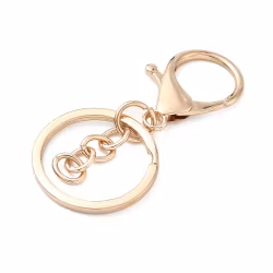 C6 Nyckelring med ring och hänge guld