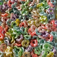 3958 Akryl mellandel vågig 12mm 50stk