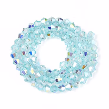 3959 Bicone glas pale turquoise 4mm