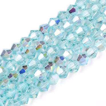 3959 Bicone glas pale turquoise 4mm