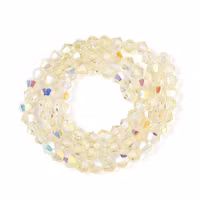 3962 Bicone glas light golden rod yellow 4mm