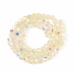 3962 Bicone glas light golden rod yellow 4mm
