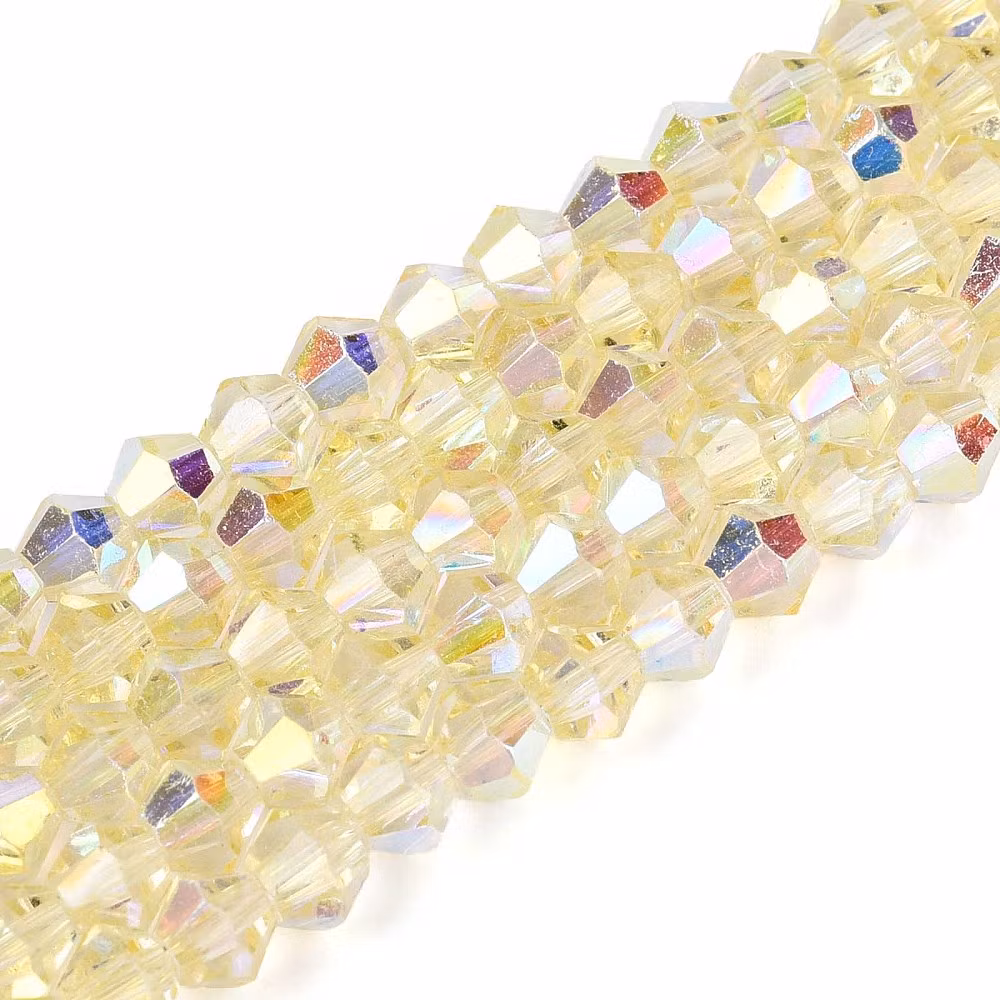 3962 Bicone glas light golden rod yellow 4mm