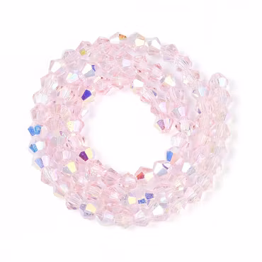 3963 Bicone glas pink 4mm