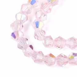 3963 Bicone glas pink 4mm
