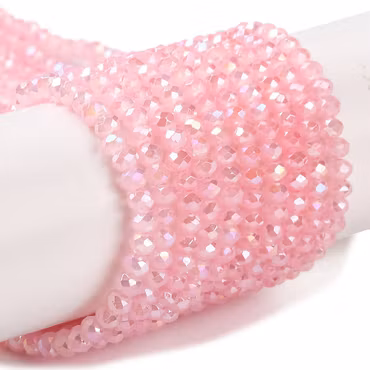 3972 Glaspärla rondell flamingo 3x2mm