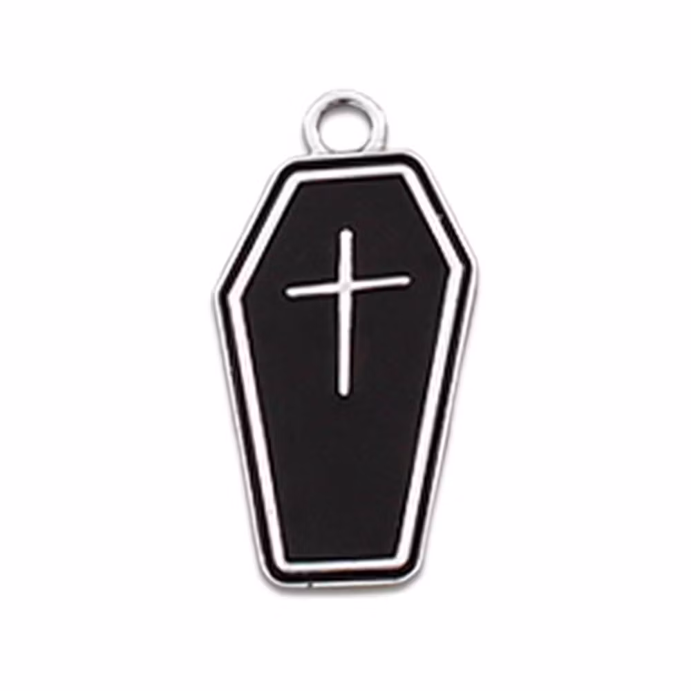 3974 Berlock emaljerad kista 25x13mm