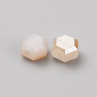 3977 Glaspärla sexkantig Peachpuff 5x6x3mm, 100stk