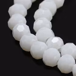 3985 Glaspärla rund opak vit 4mm