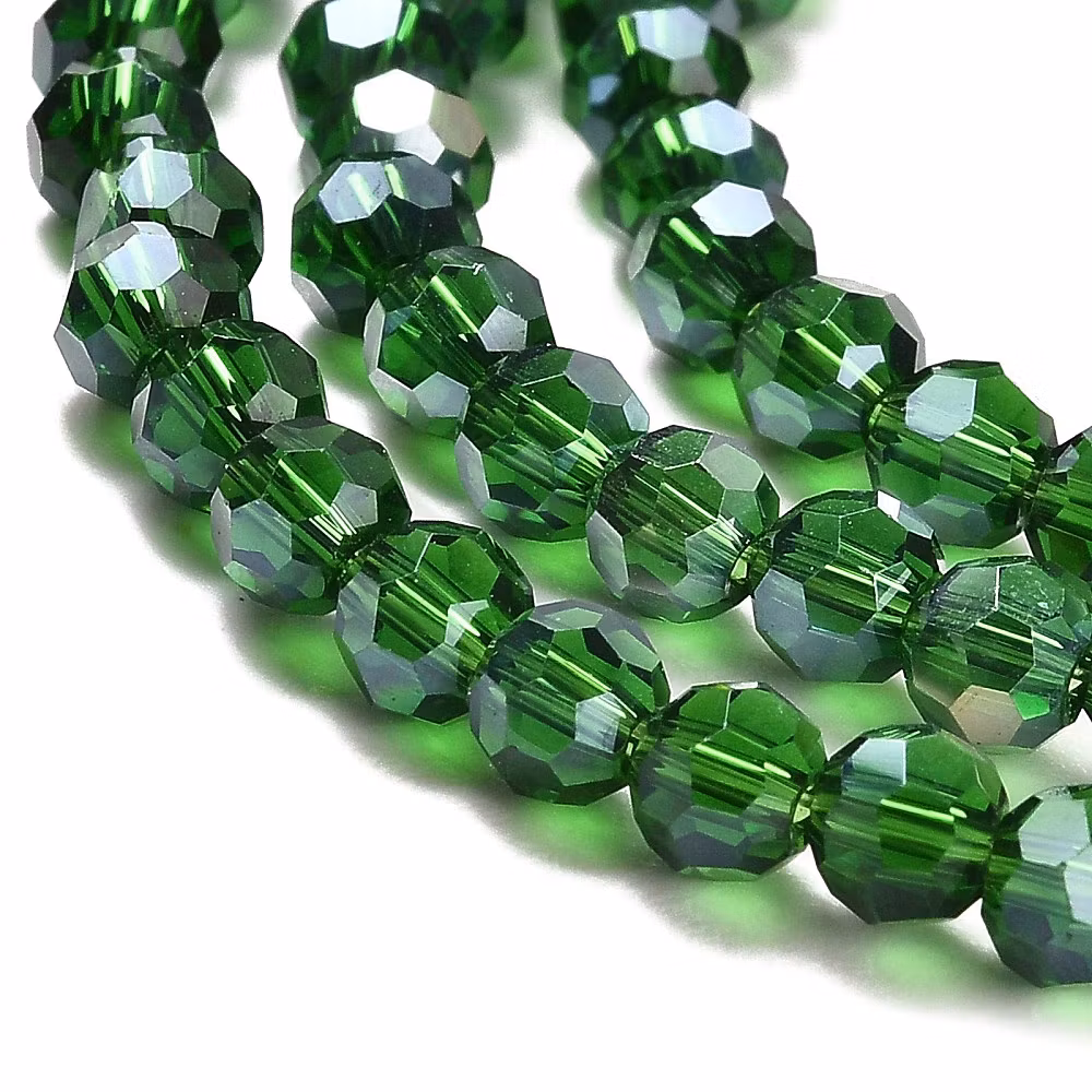 3988 Glaspärla rund havsgrön ab 4,5x4mm