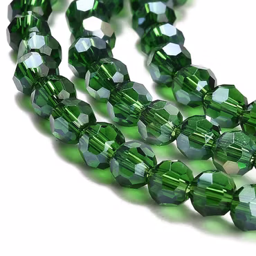3988 Glaspärla rund havsgrön ab 4,5x4mm