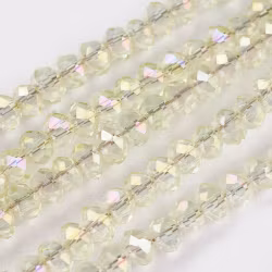 3991 Glaspärla rondell beige rainbow 3x2mm