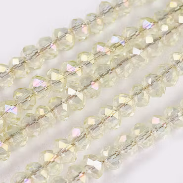 3991 Glaspärla rondell beige rainbow 3x2mm