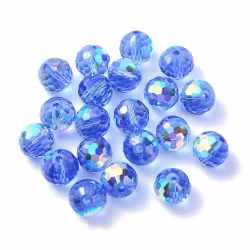 3999 Glaspärla disco blåklint ab 10x9mm, 10-pack