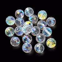 4000 Glaspärla disco transparent ab 10x9mm, 10-pack