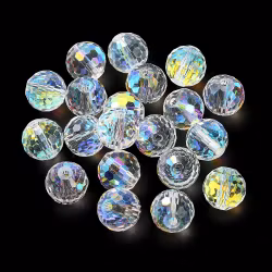 4000 Glaspärla disco transparent ab 10x9mm, 10-pack