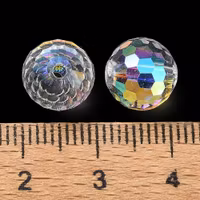 4000 Glaspärla disco transparent ab 10x9mm, 10-pack