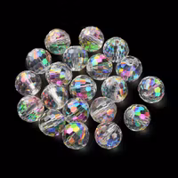 4001 Glaspärla disco transparent rainbow 10x9mm, 10-pack
