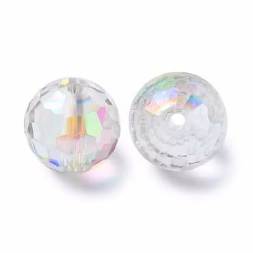 4001 Glaspärla disco transparent rainbow 10x9mm, 10-pack