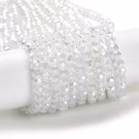 4003 Glaspärla electropläterad white smoke 4mm
