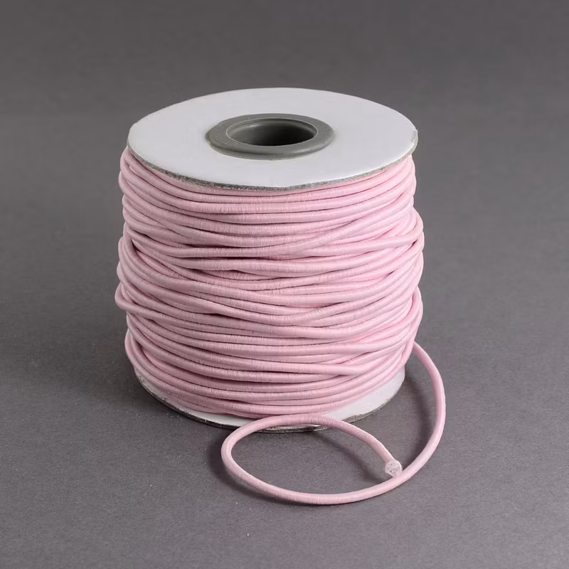4010 Elastisk nylon tråd rund, rosa 2mm