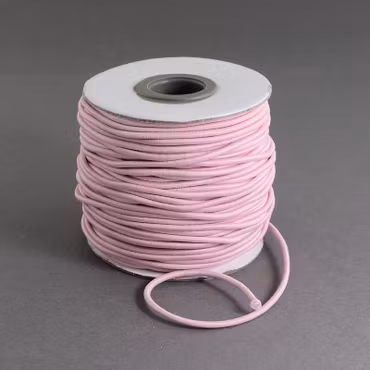 4010 Elastisk nylon tråd rund, rosa 2mm