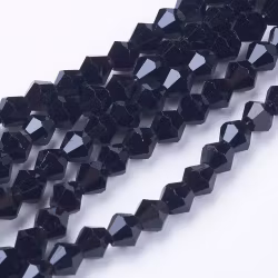 4027 Imiterad australiensisk kristall bicone 4mm svart