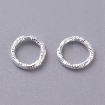 4045 Bindring silver HEL tvinnad 7,5mm 50stk