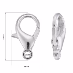3108 Klo lås silver 14x8mm 20gram