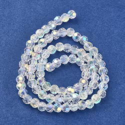3989 Glaspärla rund transparent ab 4,5x4mm