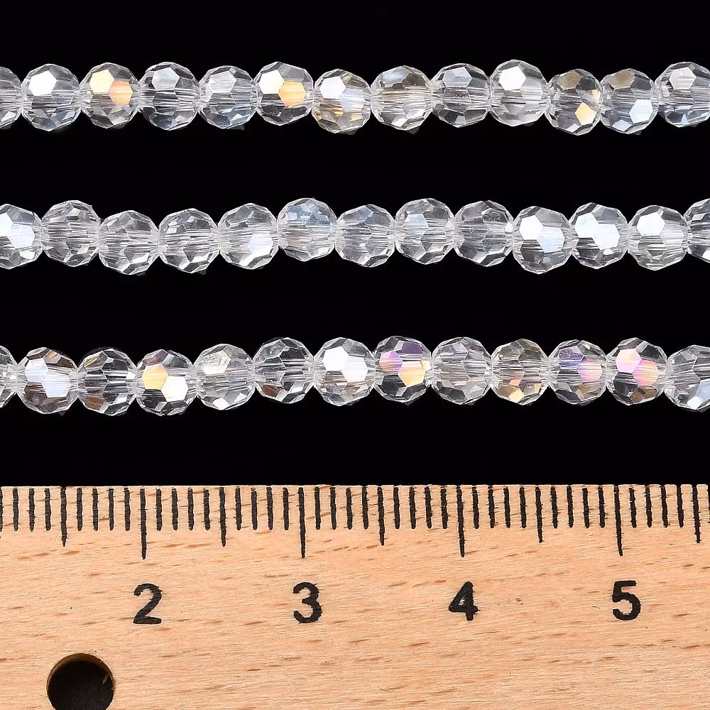 3976 Glaspärla transparent, rund ab 4,5mm