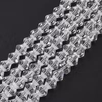 4053 glaspärla bicones 6x6mm transparent