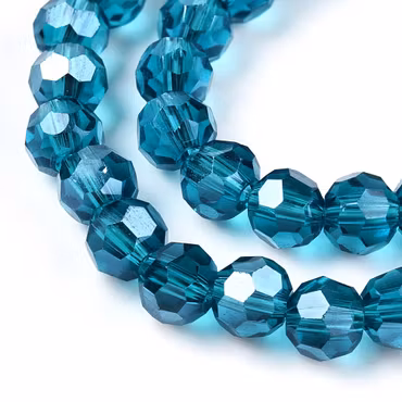 4067 Elektropläterade glaspärlor, rund 4mm steel blue