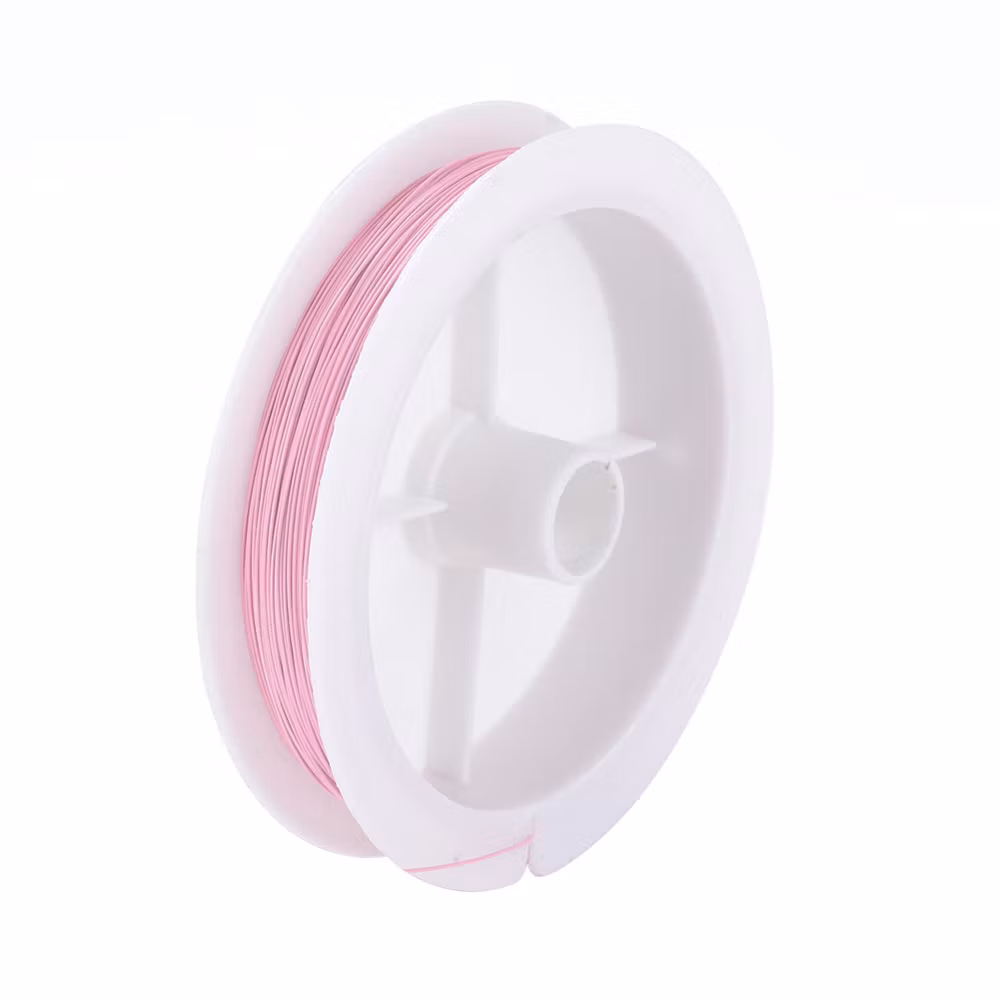 4094 Tiger tail wire 0,3mm 50m/rulle rosa färg