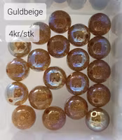 Galaxy resin penpärla guldbeige