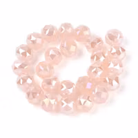 4128 Glaspärla jade imitation 7,5~8,5mm dark salmon
