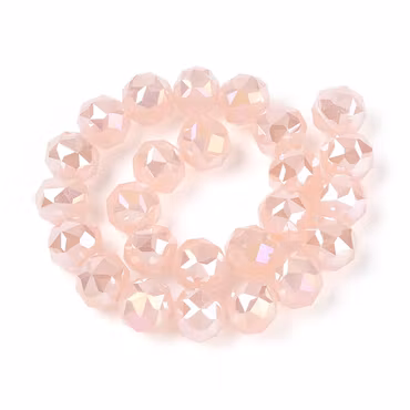 4128 Glaspärla jade imitation 7,5~8,5mm dark salmon