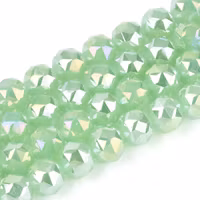 4129 Glaspärla jade imitation 7,5~8,5mm light green