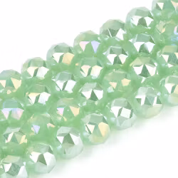 4129 Glaspärla jade imitation 7,5~8,5mm light green