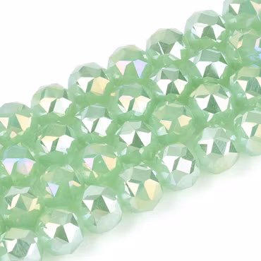 4129 Glaspärla jade imitation 7,5~8,5mm light green