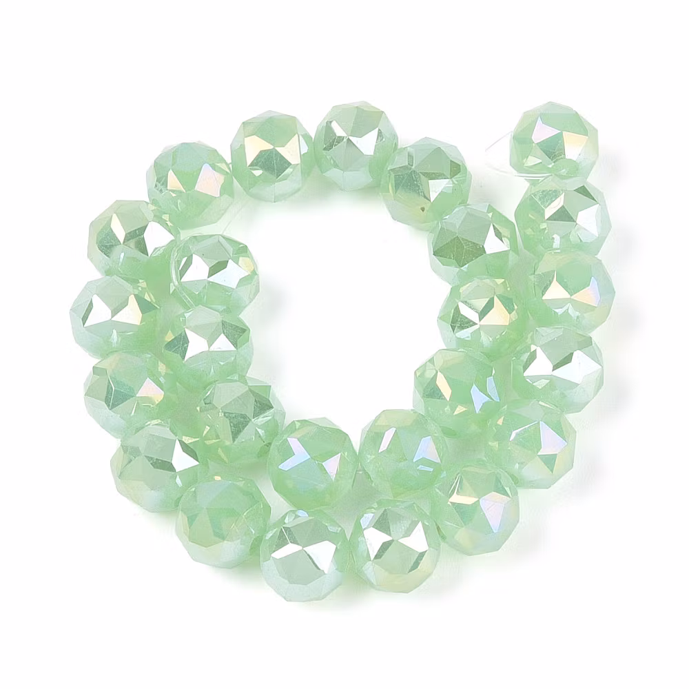 4129 Glaspärla jade imitation 7,5~8,5mm light green
