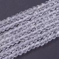 4136 Glaspärla fasett rund transparent 4mm